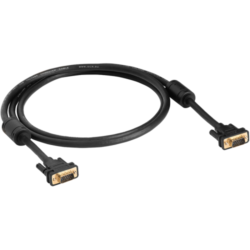 Greenconnect Кабель SVGA 10.0м чёрный, позолоченные контакты, ферритовые кольца, OD8.0mm. 15M / 15M Premium GCR-VM2VM2-10.0m, 28/28 AWG, двойной экран Greenconnect Кабель SVGA 10.0м чёрный, позолоченные контакты, ферритовые кольца, OD8.0mm. 15M / 15M Premium GCR-VM2VM2-10.0m, 28/28 AWG, двойной экран