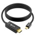 GCR Кабель-переходник 1.8m, mini DisplayPort > HDMI, M/M, черный, поддержка 4K