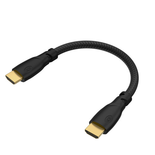 Greenconnect Кабель 0.3m HDMI версия 2.0, HDR 4:2:2, Ultra HD, 4K 60 fps 60Hz/5K*30Hz, 3D, AUDIO, 18.0 Гбит/с, 28/28 AWG, OD7.3mm, тройной экран, черный нейлон, GCR-HM811-0.3m