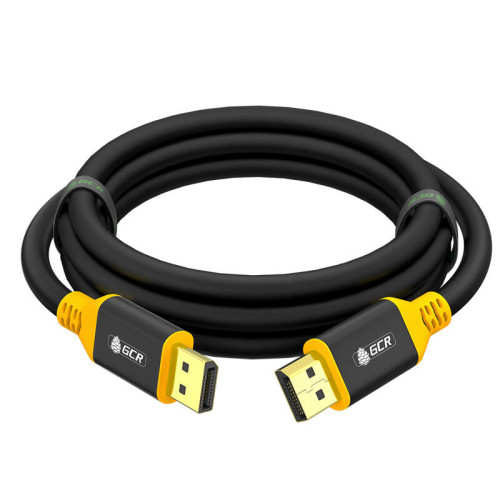 GCR Кабель 3.0m DisplayPort v1.2, черный, AL case, желтый ПВХ, 28/28 AWG, GCR-54438