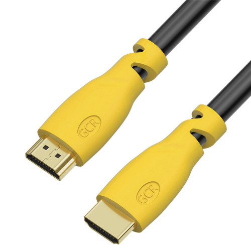 GCR Кабель 15.0m HDMI 2.0, желтые коннекторы, HDR 4:2:0, Ultra HD, 4K 60 fps 60Hz/5K*30Hz, 3D, AUDIO, 18.0 Гбит/с, 28/28 AWG, 3 X экран GCR-HM341-15.0m