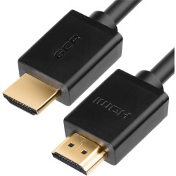 Greenconnect Кабель 0.2m, HDMI версия 2.0, HDR 4:2:2, Ultra HD, 4K 60 fps 60Hz/5K*30Hz, 3D, AUDIO, 18.0 Гбит/с, 28/28 AWG, OD7.3mm, тройной экран, черный, GCR-51242