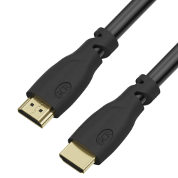 GCR Кабель PROF 10.0m HDMI 2.0, Ultra HD 4K60Hz HDR 4:2:0, 3D, 18.0 Гбит/с, черный, 28/24 AWG, 3 Х экран с армированием, фер. кольца, GCR-51204