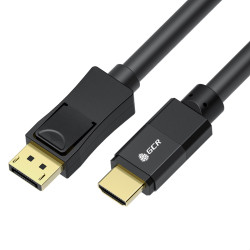 GCR PRO Кабель-переходник PROF 5.0m DisplayPort > HDMI, M/M, Ultra HD 4K, 60Hz, черный, 3Х экран с армированием, GCR-55529