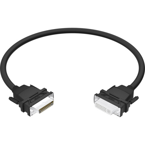 GCR Удлинитель 0.5m DVI-D, черный, DVI/DVI, 25M/25F, FullHD, 28 AWG, GCR-54719