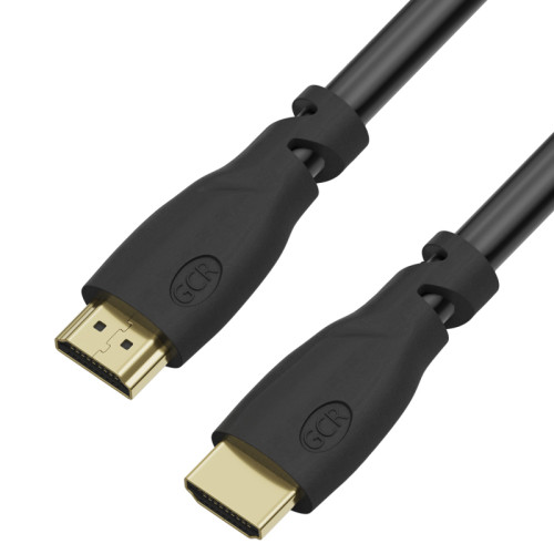 GCR Кабель PROF 0.5m HDMI версия 2.0, черный, OD9.0mm, 28/24 AWG, позолоченные контакты, Ethernet 18.0 Гбит/с, 3D, 4K, GCR-HM313-0.5m, тройной экран