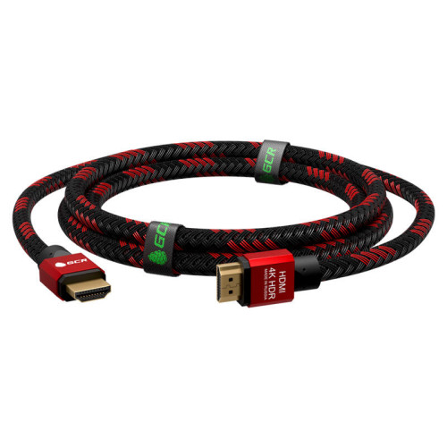 Greenconnect Кабель 3.0m HDMI версия 2.0, HDR 4:2:2, Ultra HD, 4K 60 fps 60Hz/5K*30Hz, 3D, AUDIO, 18.0 Гбит/с, 28/28 AWG, OD7.3mm, тройной экран, BICOLOR нейлон, AL корпус красный, GCR-51491