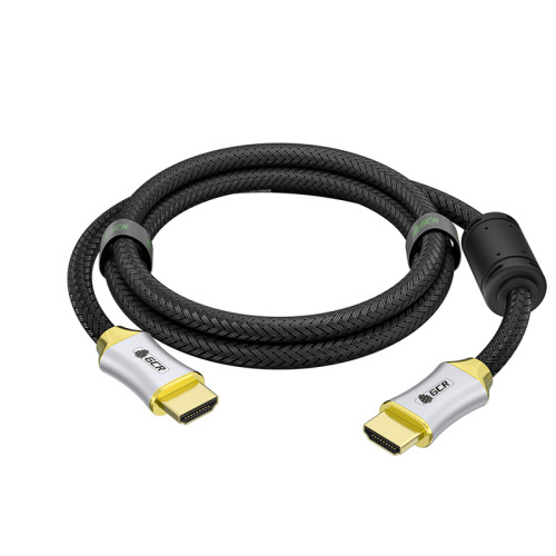 Greenconnect Кабель 1.0m HDMI версия 2.0, HDR 4:2:2, Ultra HD, 4K 60 fps 60Hz/5K*30Hz, 3D, AUDIO, 18.0 Гбит/с, 28/28 AWG, OD7.3mm, тройной экран, черный нейлон, DELUX, GCR-51280