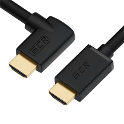 GCR Кабель 0.5m HDMI 2.0, M/M правый угол, черный нейлон, HDR 4:2:2, Ultra HD, 4K 60 fps 60Hz/5K*30Hz, 3D, AUDIO, 18.0 Гбит/с, 28/28 AWG, GCR-53295