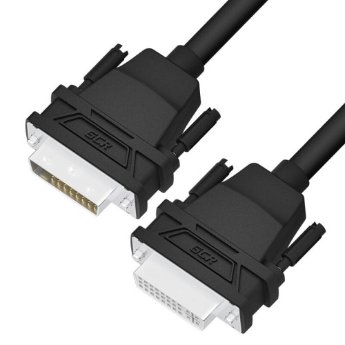 GCR Удлинитель 5.0m DVI-D, черный, DVI/DVI, 25M/25F, FullHD, 28 AWG, GCR-54718 GCR Удлинитель 5.0m DVI-D, черный, DVI/DVI, 25M/25F, FullHD, 28 AWG, GCR-54718