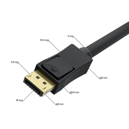 GCR PRO Кабель-переходник PROF 3.0m DisplayPort > HDMI, M/M, Ultra HD 4K, 60Hz, черный, 3Х экран с армированием, GCR-55528