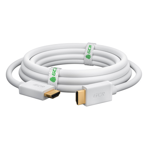 Greenconnect Кабель 3.0m HDMI версия 2.0 HDR 4:2:2, Ultra HD, 4K 60 fps 60Hz/5K*30Hz, 3D, AUDIO, 18.0 Гбит/с, 28/28 AWG, OD7.3mm, тройной экран, белый, GCR-HM761-3.0m