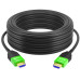 GCR PRO Кабель 50.0m оптический HDMI 2.1 8K 60Hz, 4K 144Hz, высокоскоростной 48.0 Гбит/с, черный, деревянная катушка, GCR-55680
