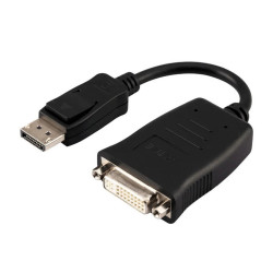 GCR Переходник 0.20m Active DisplayPort/DVI v1.2 20M/25+4F, черный, GCR-55657