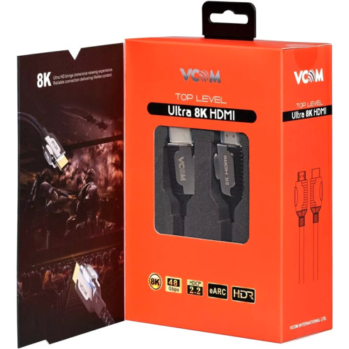 Кабель/ Кабель HDMI 19M/M,ver. 2.1, 8K@60 Hz 0.5m VCOM <CG864-0.5M> Кабель/ Кабель HDMI 19M/M,ver. 2.1, 8K@60 Hz 0.5m VCOM <CG864-0.5M>