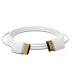GCR Кабель SLIM 0.3m HDMI 2.0, белый, OD3.8mm, HDR 4:2:2, Ultra HD, 4K 60 fps 60Hz, 3D, AUDIO, 18.0 Гбит/с, 30/30 AWG, GCR-53210