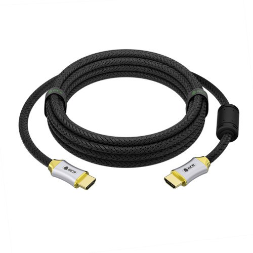 Greenconnect Кабель 10.0m HDMI версия 2.0, HDR 4:2:2, Ultra HD, 4K 60 fps 60Hz/5K*30Hz, 3D, AUDIO, 18.0 Гбит/с, 28/28 AWG, OD7.3mm, тройной экран, черный нейлон, DELUX, GCR-51283