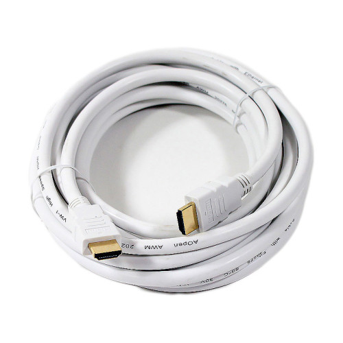 Кабель/ Кабель HDMI 19M/M 1.4V+3D/Ethernet AOpen/Qust <ACG511W-5M> 5m, белый