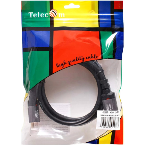 Кабель/ Кабель HDMI 19M/M,ver. 2.1, 8K@60 Hz 1.5m метал разъемы, Telecom <TCG365-1.5M> Кабель/ Кабель HDMI 19M/M,ver. 2.1, 8K@60 Hz 1.5m метал разъемы, Telecom <TCG365-1.5M>