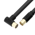 GCR PRO Кабель 10.0m антенный (коаксиальный) RG59, TV M угловой / TV M, черный, GCR-54893
