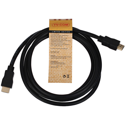 Кабель/ Кабель цифровой HDMI19M to HDMI19M, V1.4+3D, 1.8m TV-COM <CG150S-1.8M> Кабель/ Кабель цифровой HDMI19M to HDMI19M, V1.4+3D, 1.8m TV-COM <CG150S-1.8M>