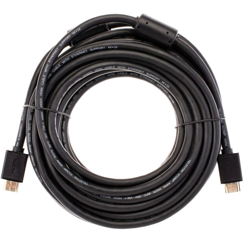 Кабель/ Кабель HDMI-19M --- HDMI-19M ver 2.0+3D/Ethernet ,10m, 2 фильтраTelecom <TCG215F-10M>