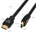 GCR Кабель 2.0m HDMI версия 2.0, HDR 4:2:2, Ultra HD, 4K 60 fps 60Hz/5K*30Hz, 3D, AUDIO, 18.0 Гбит/с, 28/28 AWG, OD7.8mm, тройной экран, черный нейлон, AL корпус черный, GCR-52189