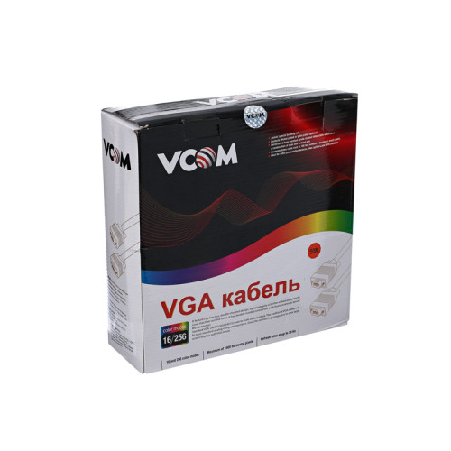 Кабель/ Кабель монитор-SVGA card (15M-15M) 50м 2 фильтра VCOM <VVG6448-50M>