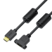 GCR PRO Удлинитель PROF 3.0m HDMI-HDMI v2.0, M/F крепление под винт, фер. кольца, 4K 60Hz, HDR, 18 Гбит/c, черный, 3X экран c армированием, GCR-56015
