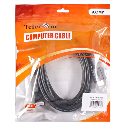 Кабель/ Кабель HDMI---HDMI ver 2.0 угловой коннектор 90град 3м,Telecom <TCG225-3M> Кабель/ Кабель HDMI---HDMI ver 2.0 угловой коннектор 90град 3м,Telecom <TCG225-3M>