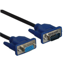 Кабель/ Кабель GoPower VGA (m)-VGA (f) 3м ПВХ черный Premium Zip-Lock c подвесом (1/50)