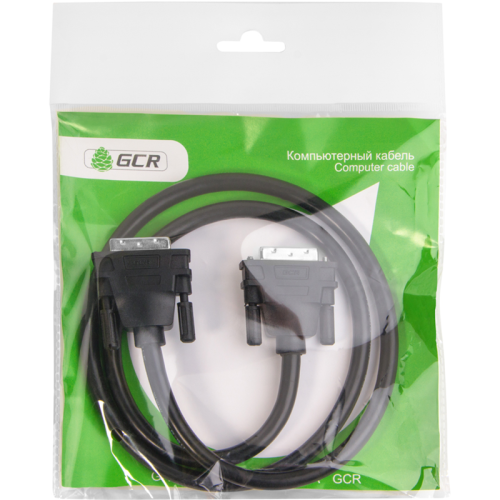 Greenconnect Кабель DVI-D 1.8m, черный, OD 8.5mm, 28/28 AWG, DVI/DVI, 25M/25M, GCR-DM2DMC-1.8m, двойной экран