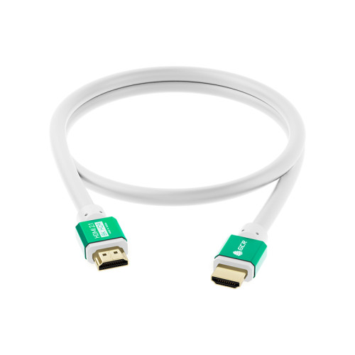 GCR PRO Кабель 5.0m HDMI 2.1, белый, Ultra HD 8K 60Hz, 4K 144Hz, динамический HDR, 4:4:4, 48.0 Гбит/с, 3Х экран с армированием, GCR-57291