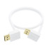 GCR Кабель SLIM 1.5m HDMI 2.0, М верхний угол / М верхний угол, белый,  HDR 4:4:4, Ultra HD, 4K 60 fps 60Hz, 3D, AUDIO, 18.0 Гбит/с, GCR-57457