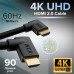 GCR Кабель 2.0m HDMI 2.0, M правый угол /M правый угол, черный, HDR 4:2:2, Ultra HD, 4K 60 fps 60Hz/5K*30Hz, 3D, AUDIO, 18.0 Гбит/с, 28/28 AWG, GCR-52313