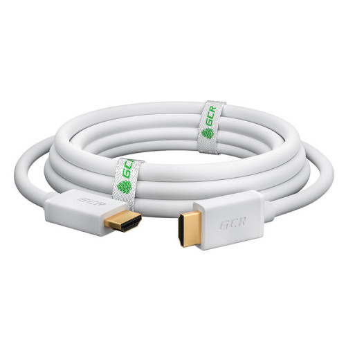 Greenconnect Кабель 15.0m HDMI версия 2.0, HDR 4:2:0, Ultra HD, 4K 60 fps 60Hz/5K*30Hz, 3D, AUDIO, 18.0 Гбит/с, 28/28 AWG, OD7.3mm, тройной экран, белый, GCR-HM761-15.0m