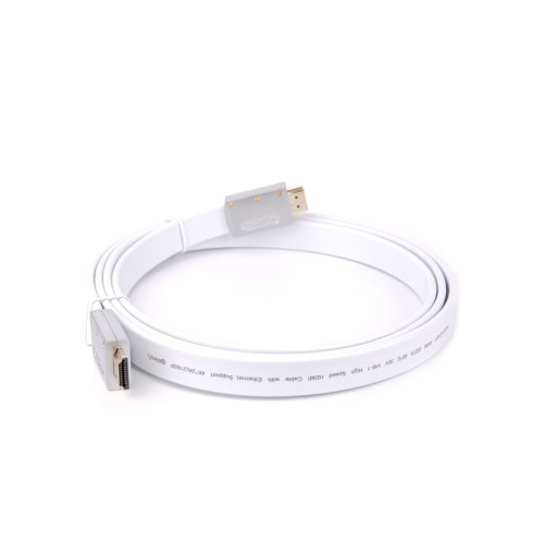 Кабель/ Кабель HDMI 19M/M ver 2.0, 1.8M, Aopen/Qust <ACG568F-S-1.8M> серебряно-белый Flat