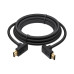 GCR Кабель 2.0m HDMI 2.0, M верхний угол /M верхний угол, черный, HDR 4:2:2, Ultra HD, 4K 60 fps 60Hz/5K*30Hz, 3D, AUDIO, 18.0 Гбит/с, 28/28 AWG, GCR-52310