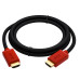 GCR Кабель 2.0m HDMI версия 1.4, черный, красные коннекторы, OD7.3mm, 30/30 AWG, позолоченные контакты, Ethernet 10.2 Гбит/с, 3D, 4K GCR-HM450-2.0m, экран