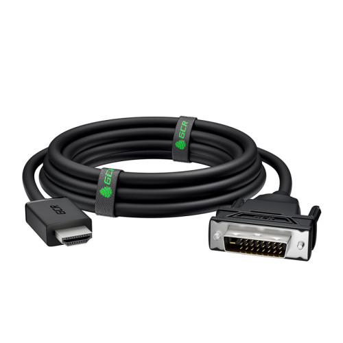 GCR Кабель 3.0m HDMI-DVI, 19M / 25M Dual Link, черный, 30 AWG, двойной экран, GCR-55522