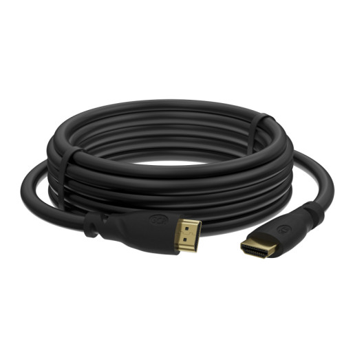 GCR Кабель PROF 10.0m HDMI 2.0, Ultra HD 4K60Hz HDR 4:2:0, 3D, 18.0 Гбит/с, черный, 28/24 AWG, 3 Х экран с армированием, фер. кольца, GCR-51204