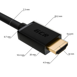 GCR Кабель синхронизации 5.0m HDMI 2.0, XLPE, Outdoor, Ultra HD, 4K 60Hz, 18.0 Гбит/с, HDR 4:4:4, 3D, черный, 2 Х экран, армирование, GCR-55270