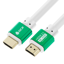 GCR PRO Кабель 1.0m HDMI 2.1, белый, Ultra HD 8K 60Hz, 4K 144Hz, динамический HDR, 4:4:4, 48.0 Гбит/с, 3Х экран с армированием, GCR-57287