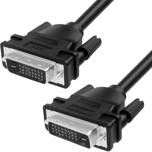 Greenconnect Кабель DVI-D 10.0m, черный, позолоченные контакты, ферритовое кольцо, OD 8.5mm, 28/28 AWG, DVI/DVI, 25M/25M, GCR-DM2DMC2-10.0m, двойной экран