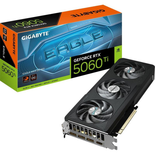 Видеокарта Gigabyte PCI-E 5.0 GV-N506TEAGLEMAX OC-16GD 1.0 NVIDIA GeForce RTX 5060TI 16Gb 128bit GDDR7 2617/28000 HDMIx1 DPx3 HDCP Ret