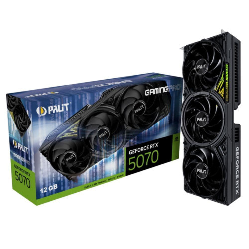 Видеокарта Palit PCI-E RTX5070 GAMINGPRO NVIDIA GeForce RTX 5070 12Gb 192bit GDDR7 2325/28000 HDMIx1 DPx3 HDCP Ret