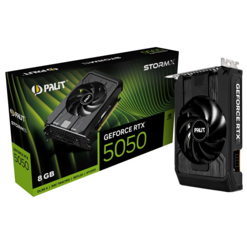 Видеокарта Palit PCI-E 5.0 PA-RTX5050 STORMX NVIDIA GeForce RTX 5050 8Gb 128bit GDDR6 2317/20000 HDMIx1 DPx3 HDCP Ret