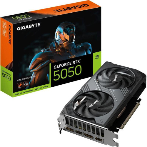 Видеокарта Gigabyte PCI-E 5.0 GV-N5050WF2OC-8GD 1.0 NVIDIA GeForce RTX 5050 8Gb 128bit GDDR7 2572/28000 HDMIx1 DPx3 HDCP Ret