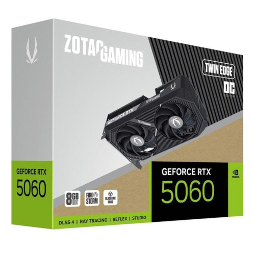 Видеокарта Zotac RTX5060 TWIN EDGE OC 8GB GDDR7 128bit 3xDP HDMI 2FAN MEDIUM PACK