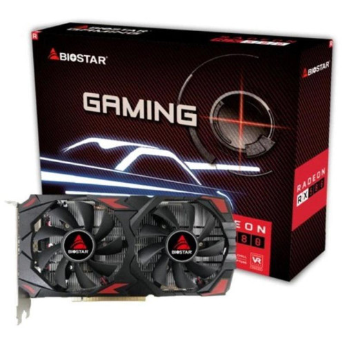Видеокарта Biostar PCI-E RX580 2048SP AMD Radeon RX 580 8Gb 256bit GDDR5 1274/7000 HDMIx1 DPx2 HDCP Ret [VA5815RQ82]